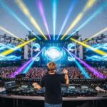 DJ on stage playing